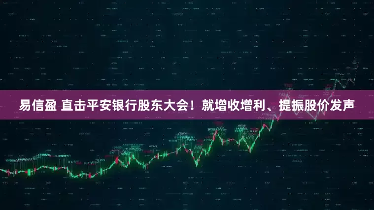 易信盈 直击平安银行股东大会！就增收增利、提振股价发声